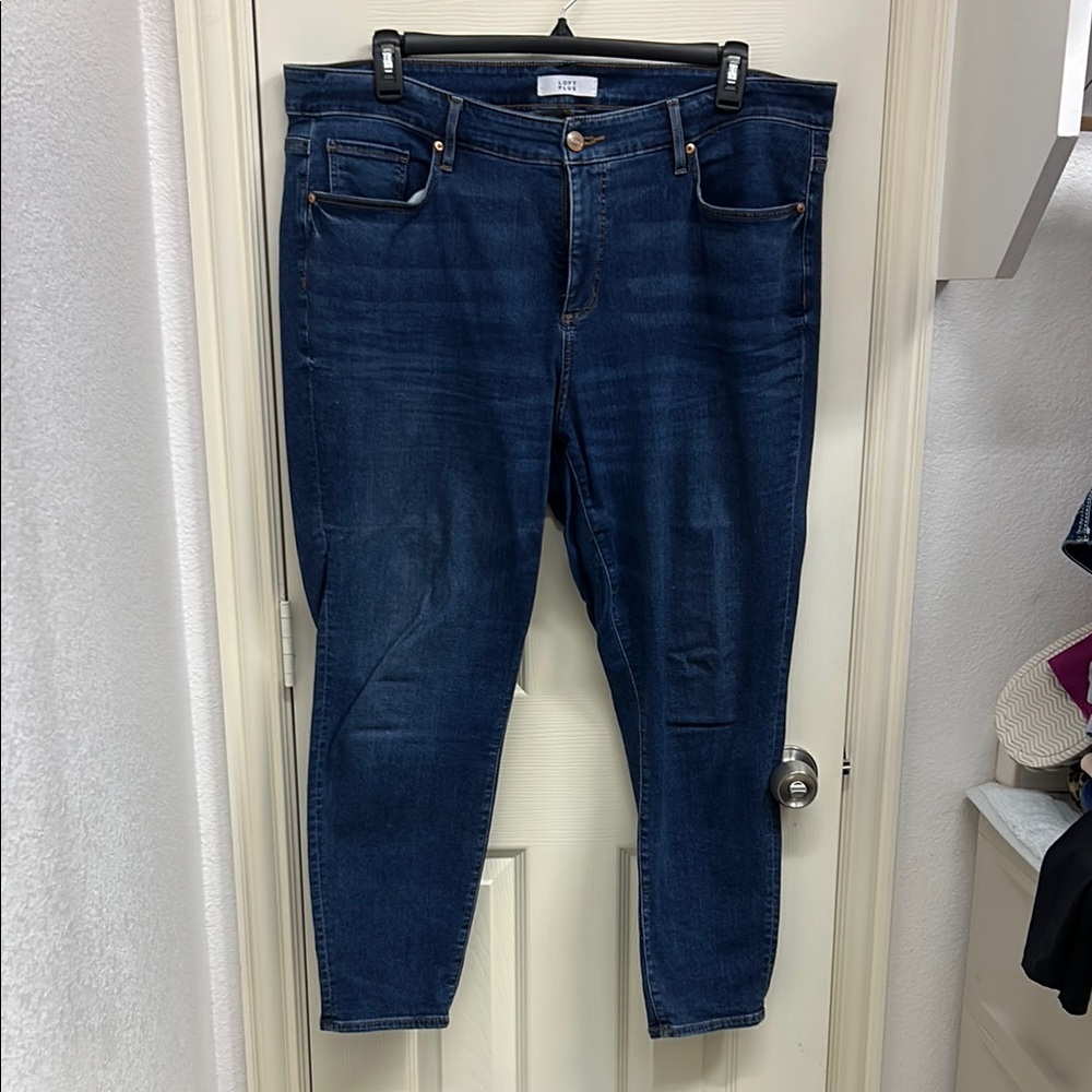 LOFT Women's Skinny Jeans - Dark Blue